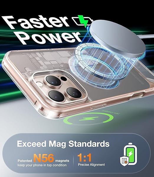 Magnetic Stand for iPhone 16 Pro Max Tpu Case with Premium Invisible Stand