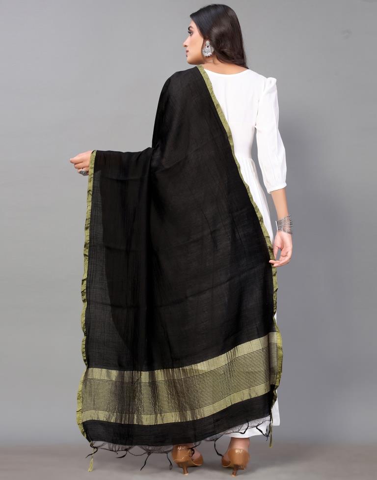 Black Cotton Dupatta