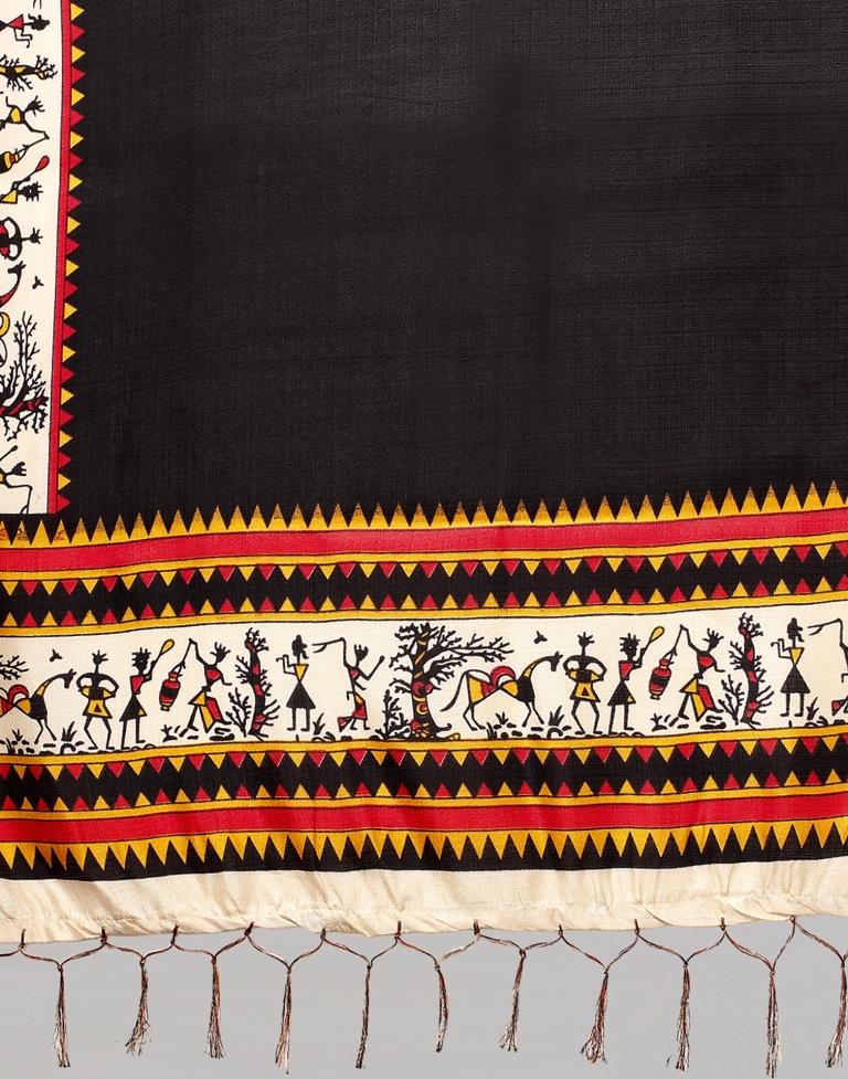 Black Printed Dupatta