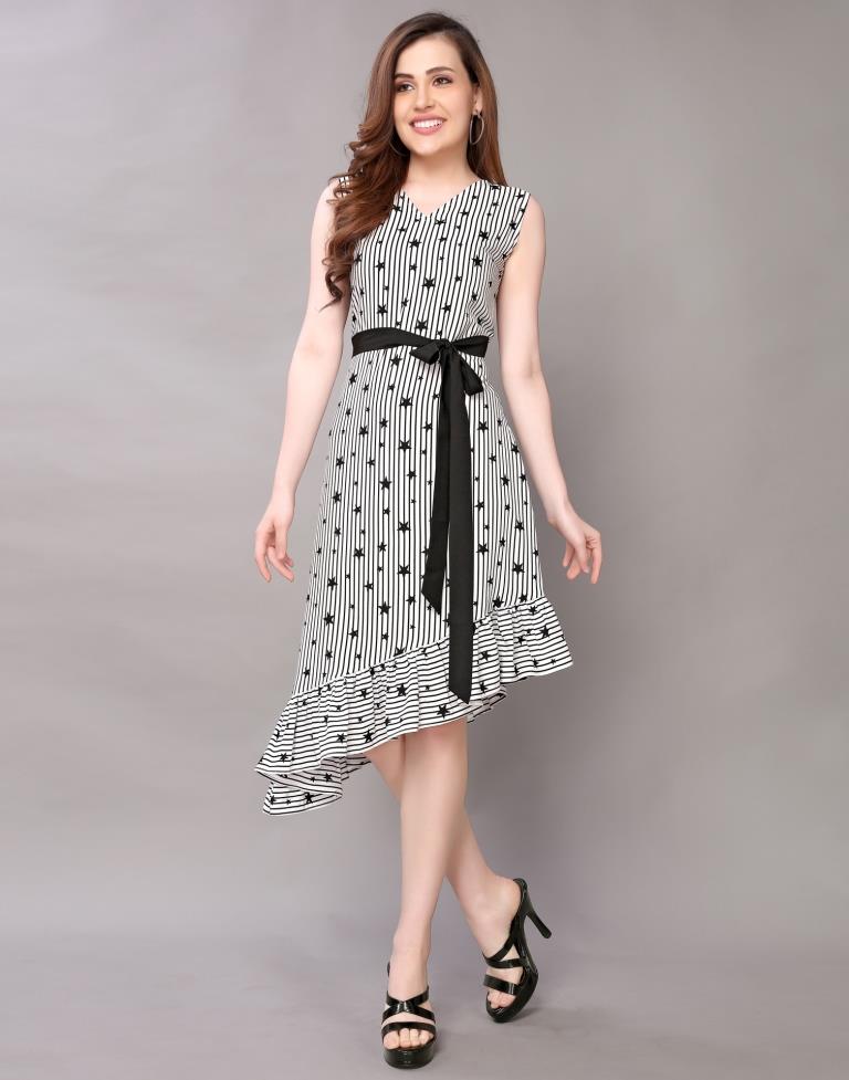 Black Front knot Dress