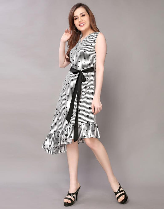 Black Front knot Dress