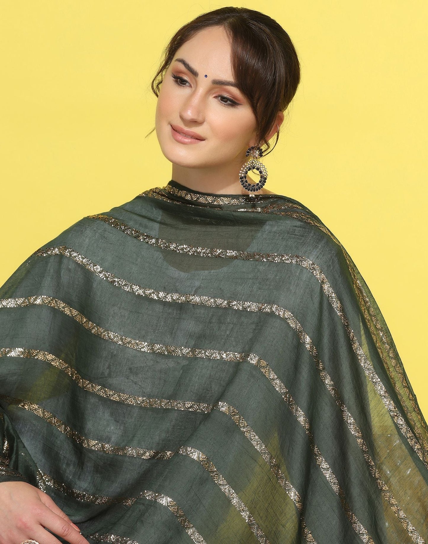 Green Cotton Dupatta