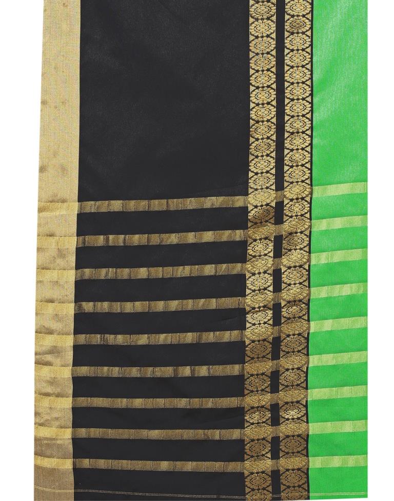 Green Coloured Poly Silk Jacquard Partywear saree