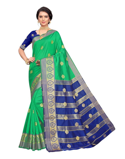 Green Banarasi Silk Saree