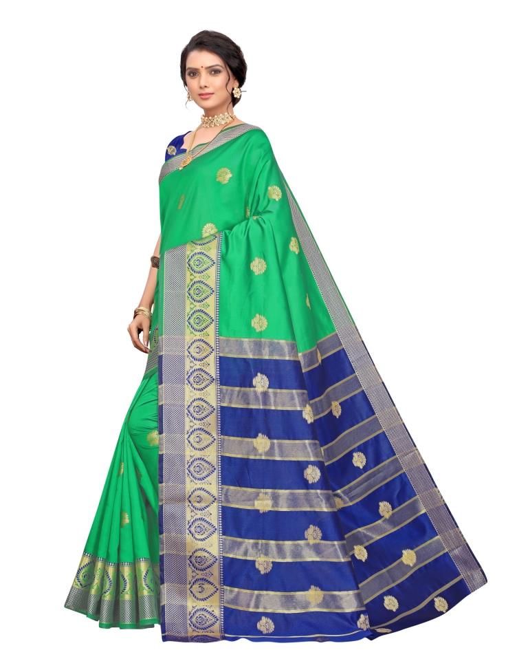 Green Banarasi Silk Saree