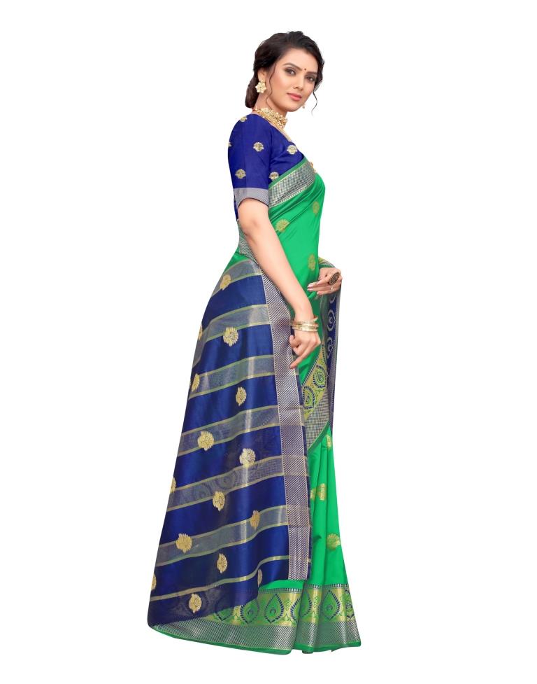 Green Banarasi Silk Saree