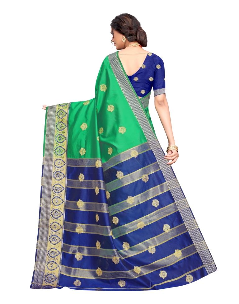 Green Banarasi Silk Saree