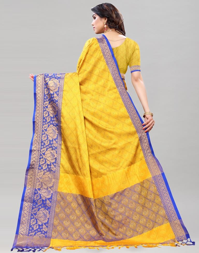 Fab Yellow Silk Saree