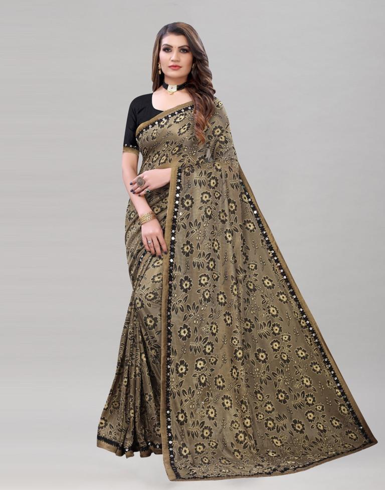 Graceful Peanut Brown Saree