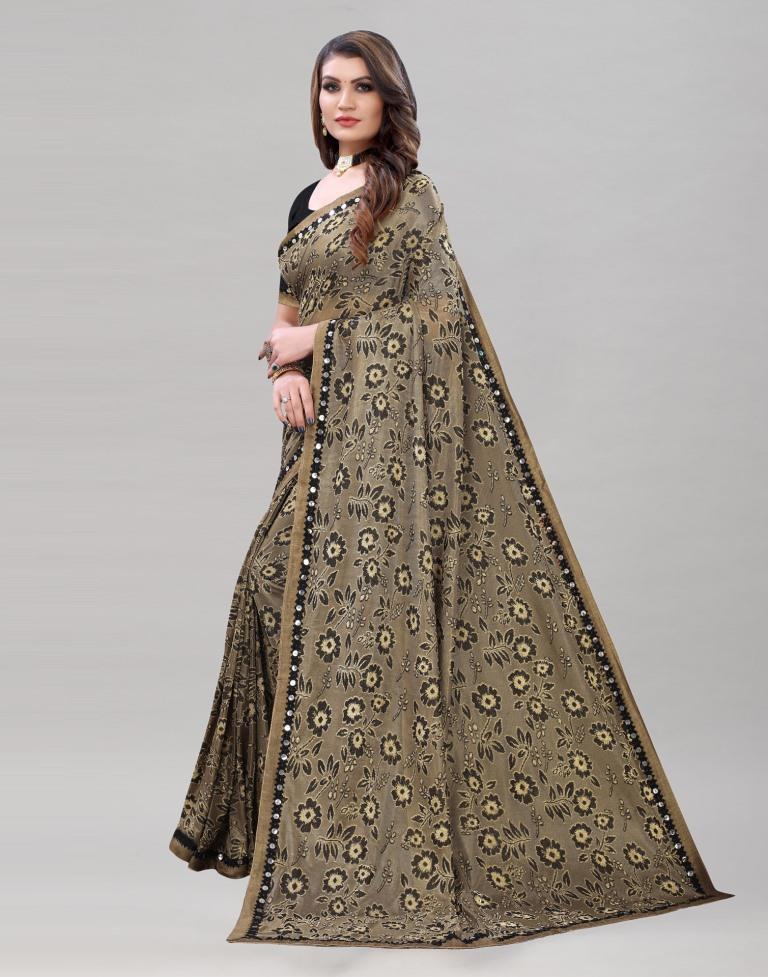 Graceful Peanut Brown Saree