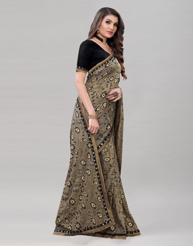 Graceful Peanut Brown Saree