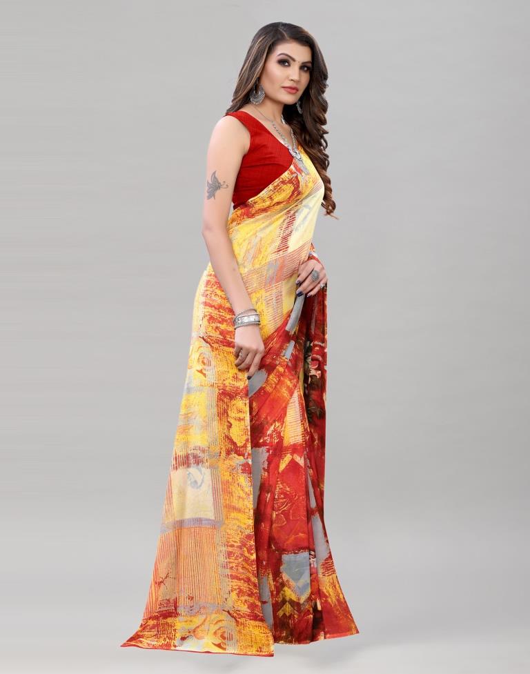 Fantastic Multied Printed Saree