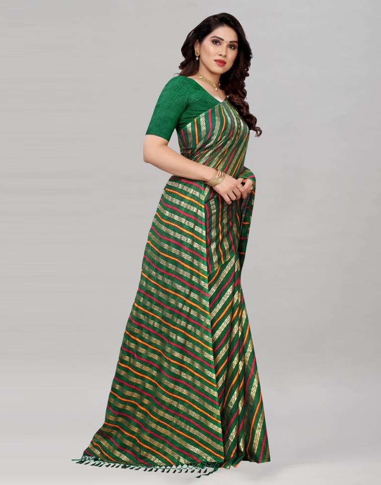 Green Kota Checks Saree