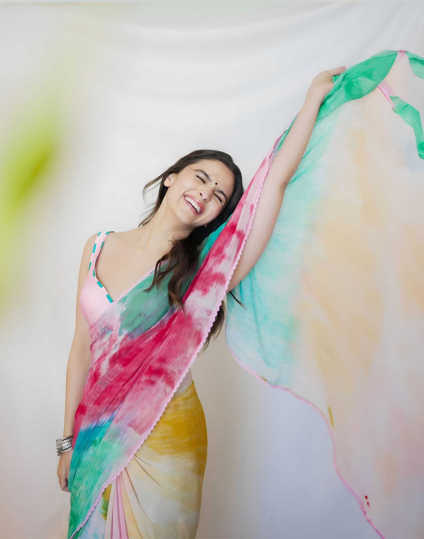 Alia Bhatt's Soft Multicoloured Saree