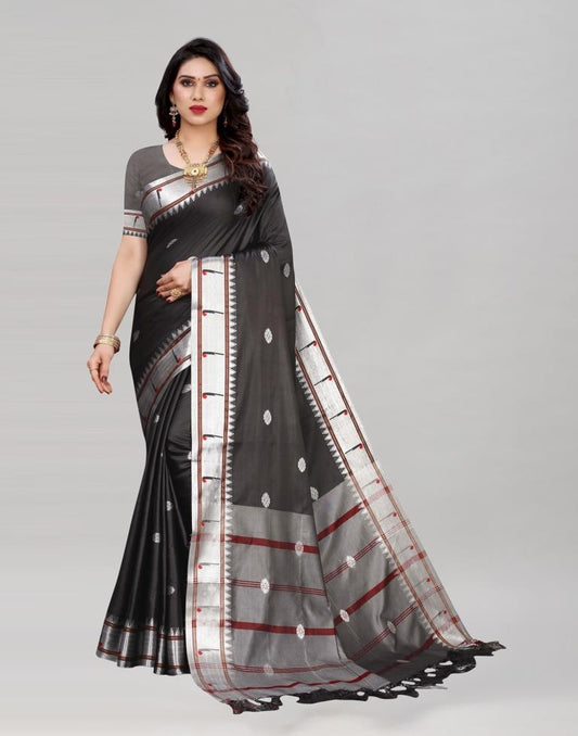 Black Paithani Saree