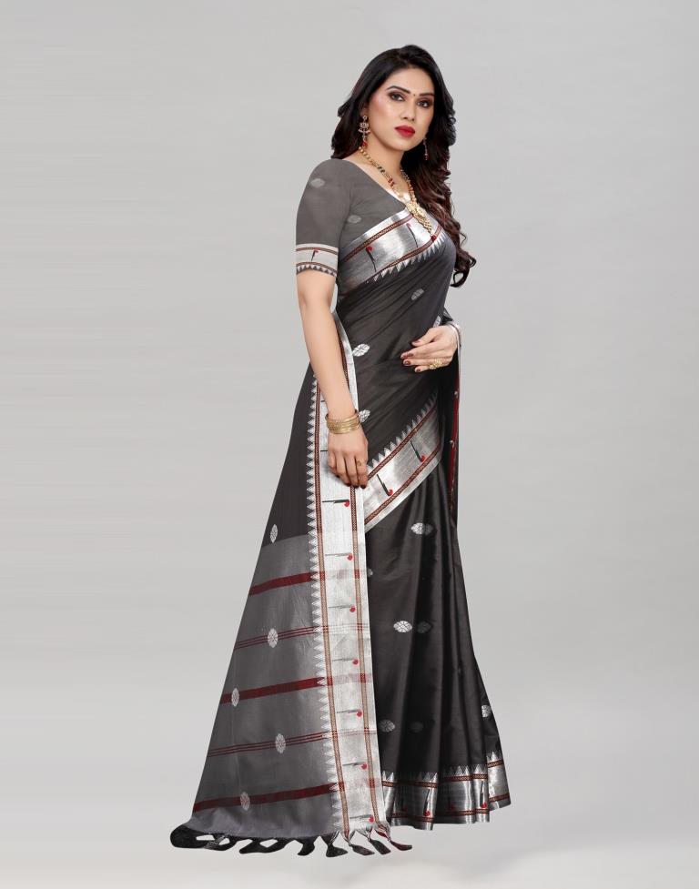 Black Paithani Saree