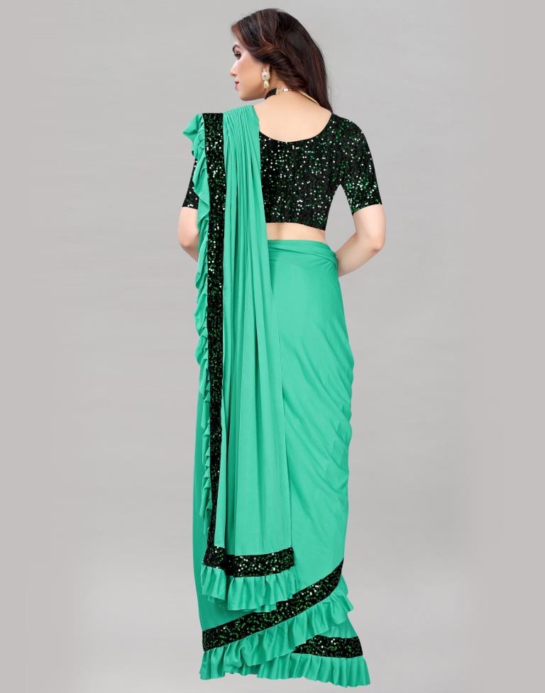 Acqua Green Ready To Wear Saree