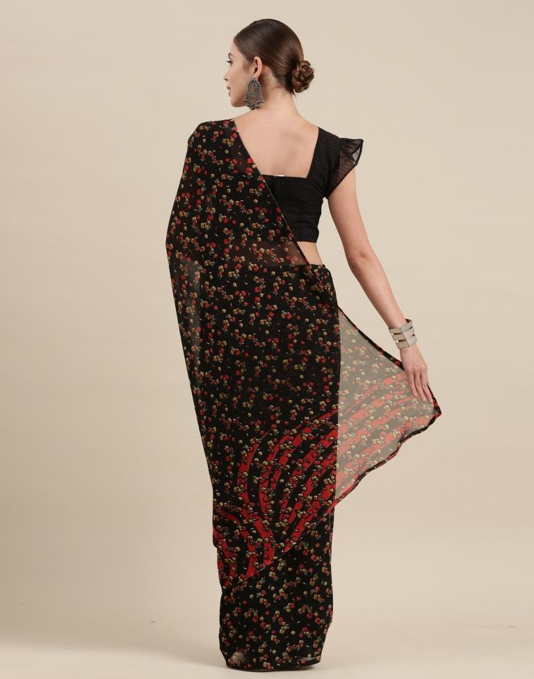 Black Georgette Saree