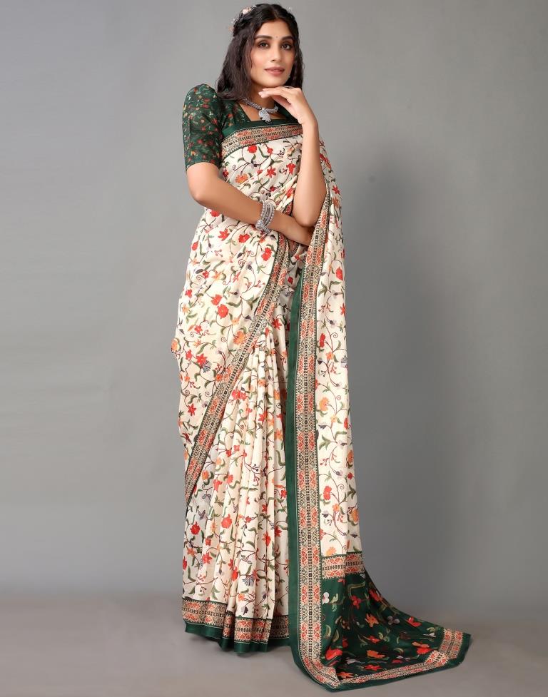 Off White Silk Saree