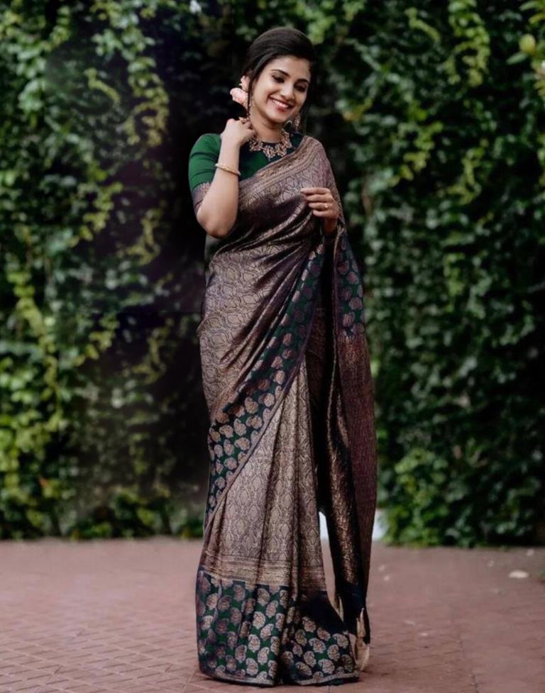 Green Banarasi Silk Saree