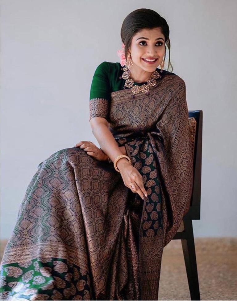 Green Banarasi Silk Saree