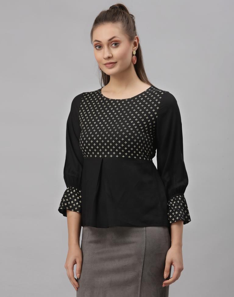 Black Peplum Top