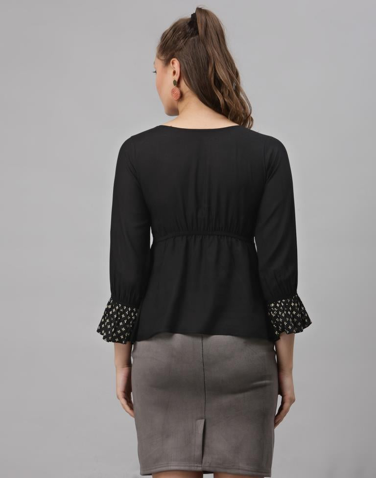 Black Peplum Top