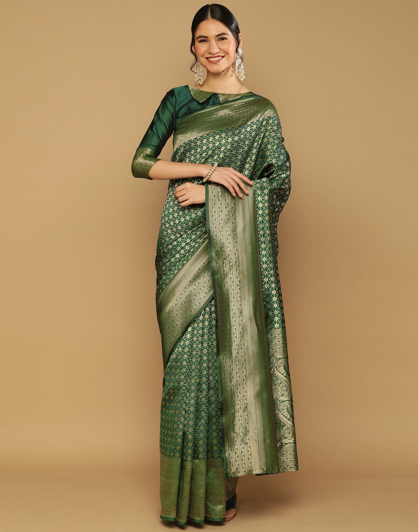 Green Banarasi Saree