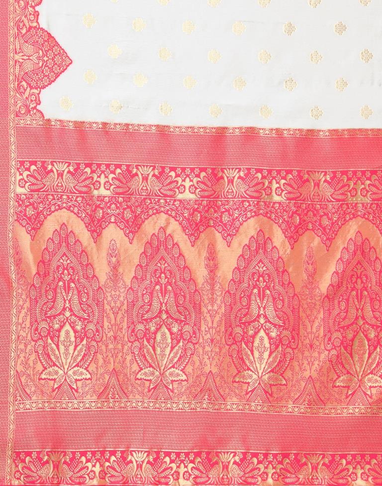 Off White Weaving Silk Saree