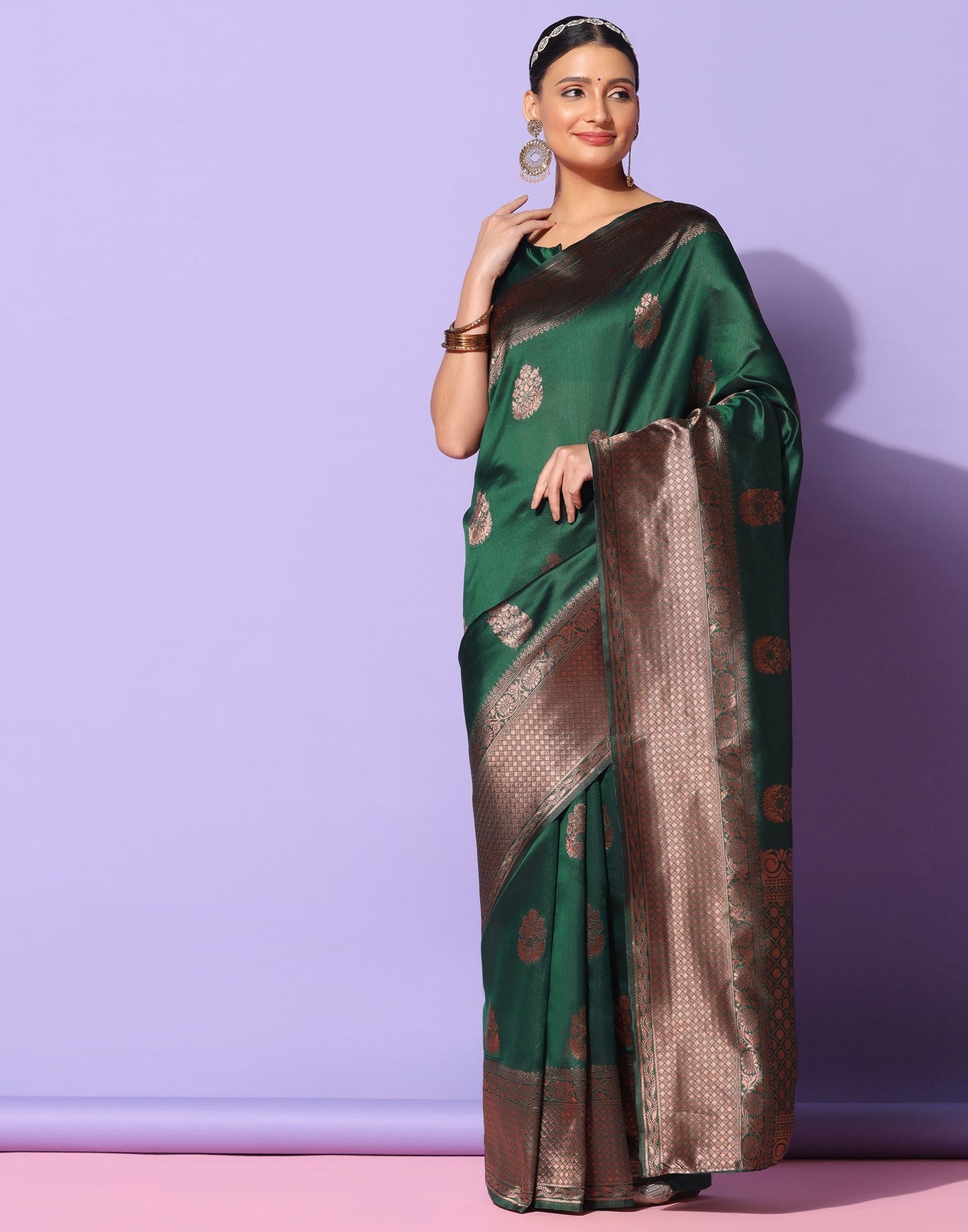 Green Banarasi Silk Saree