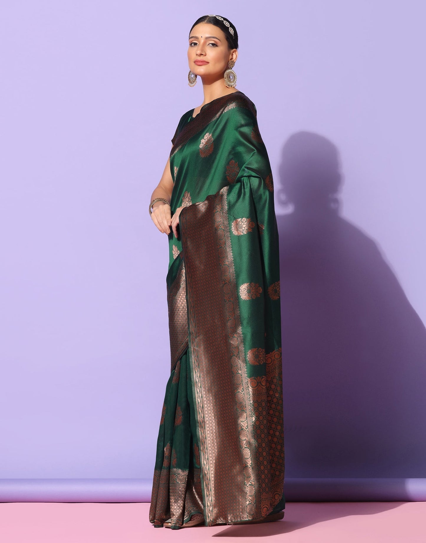 Green Banarasi Silk Saree