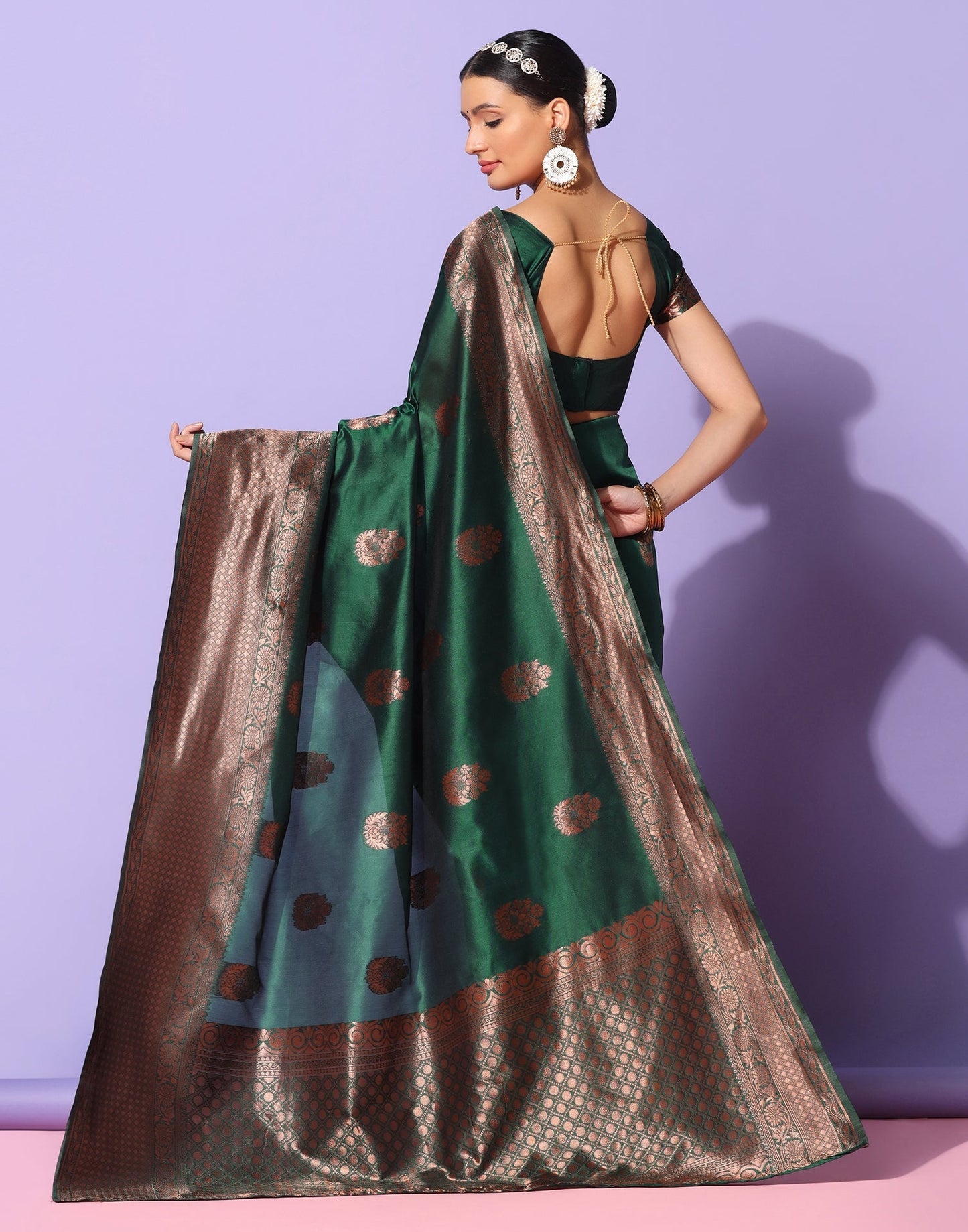 Green Banarasi Silk Saree