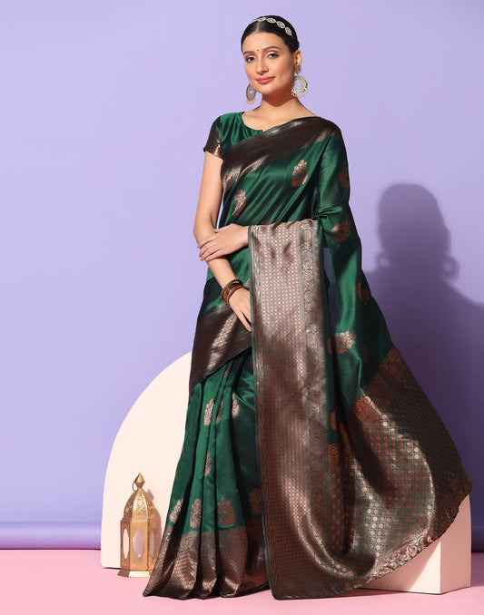 Green Banarasi Silk Saree