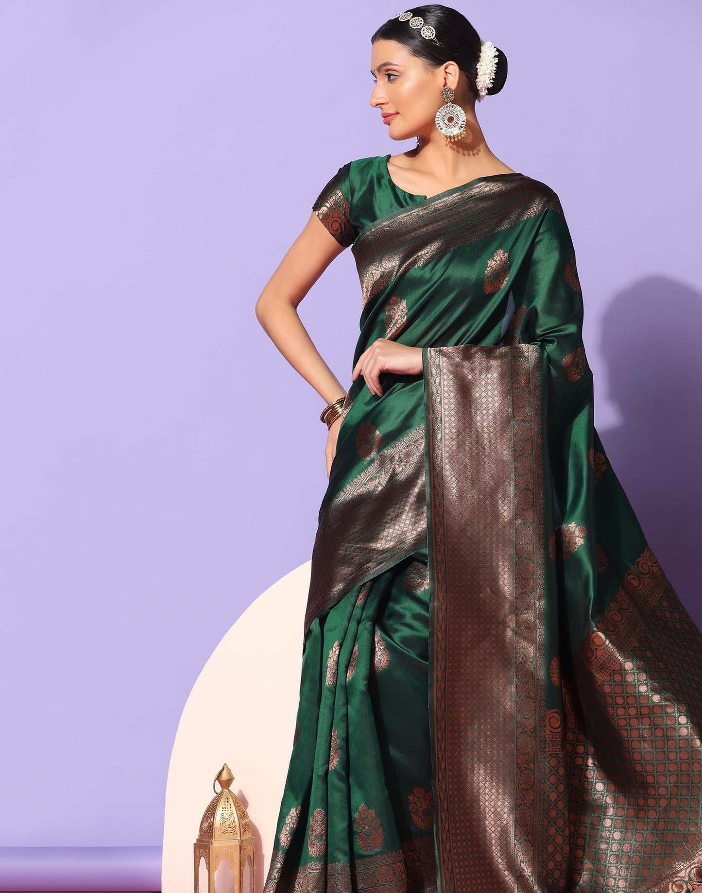 Green Banarasi Silk Saree