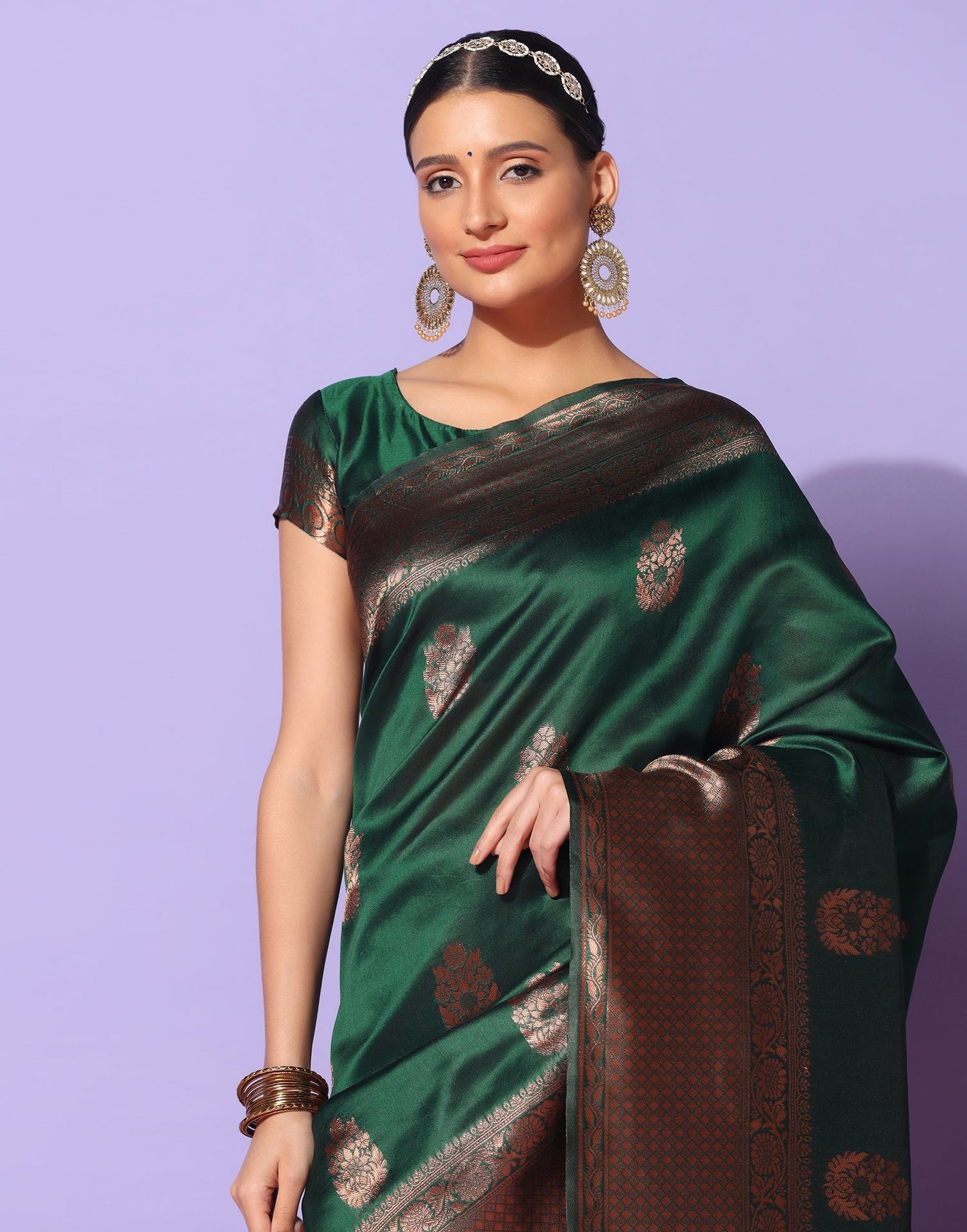 Green Banarasi Silk Saree