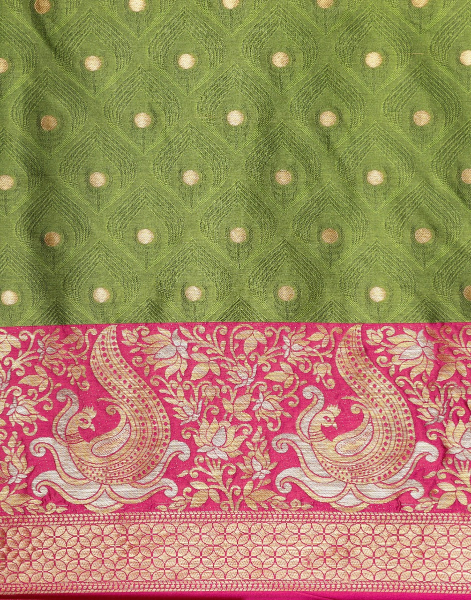 Green Banarasi Silk Saree