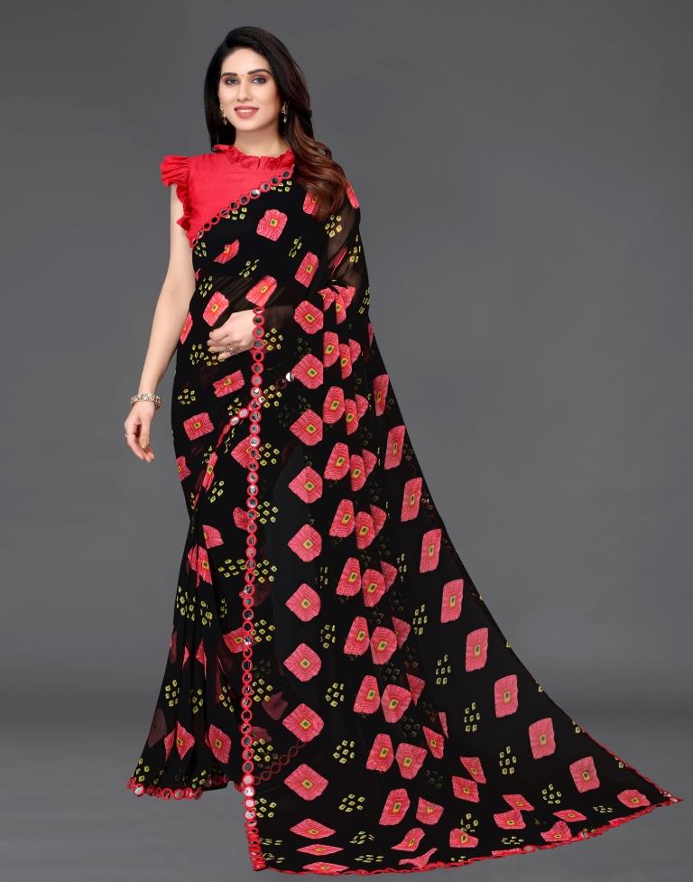 Black Georgette Saree