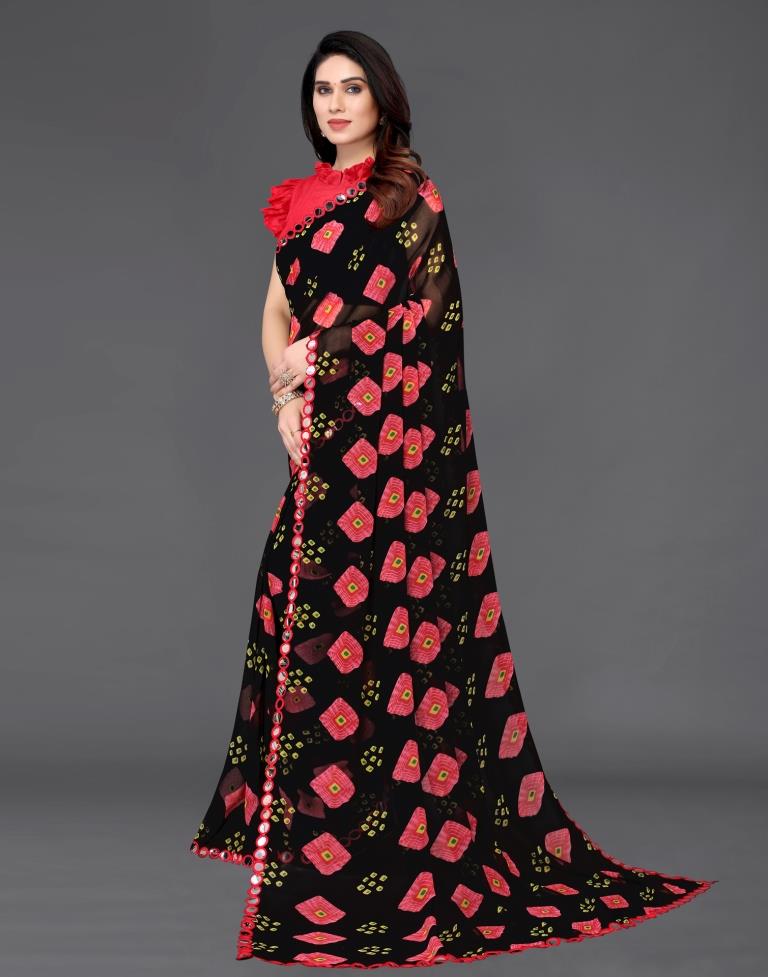 Black Georgette Saree