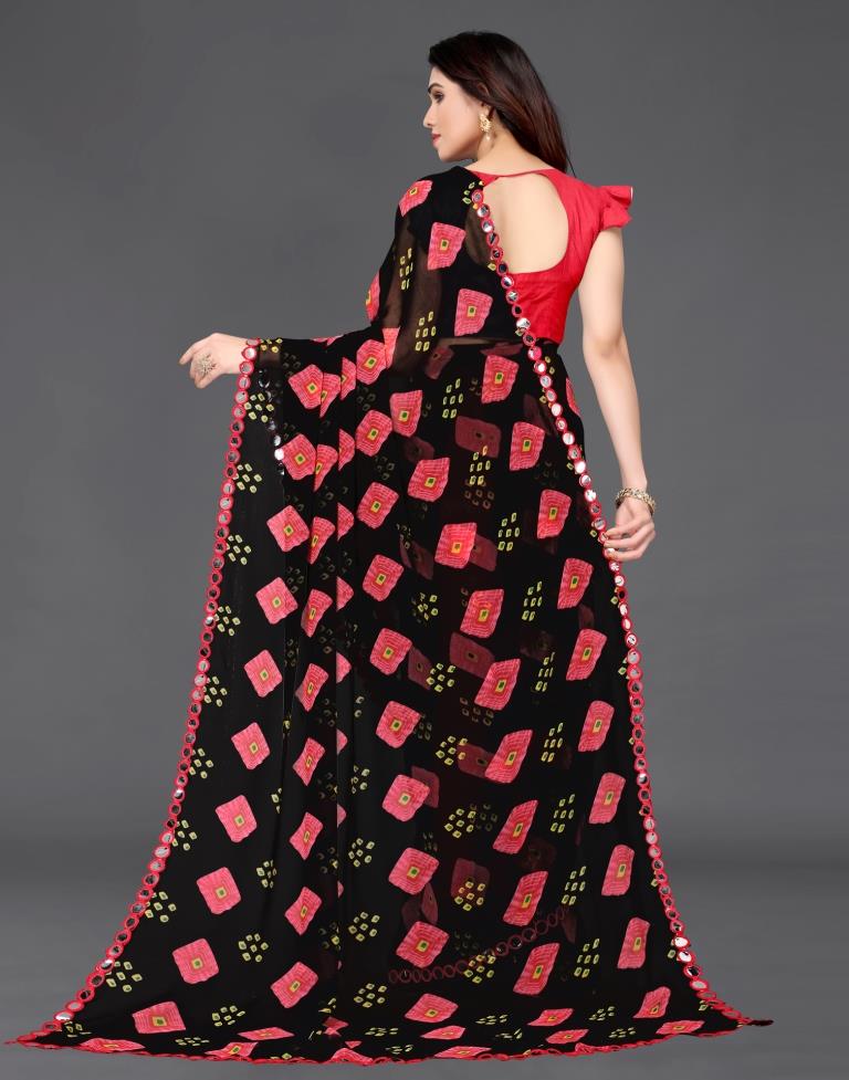 Black Georgette Saree