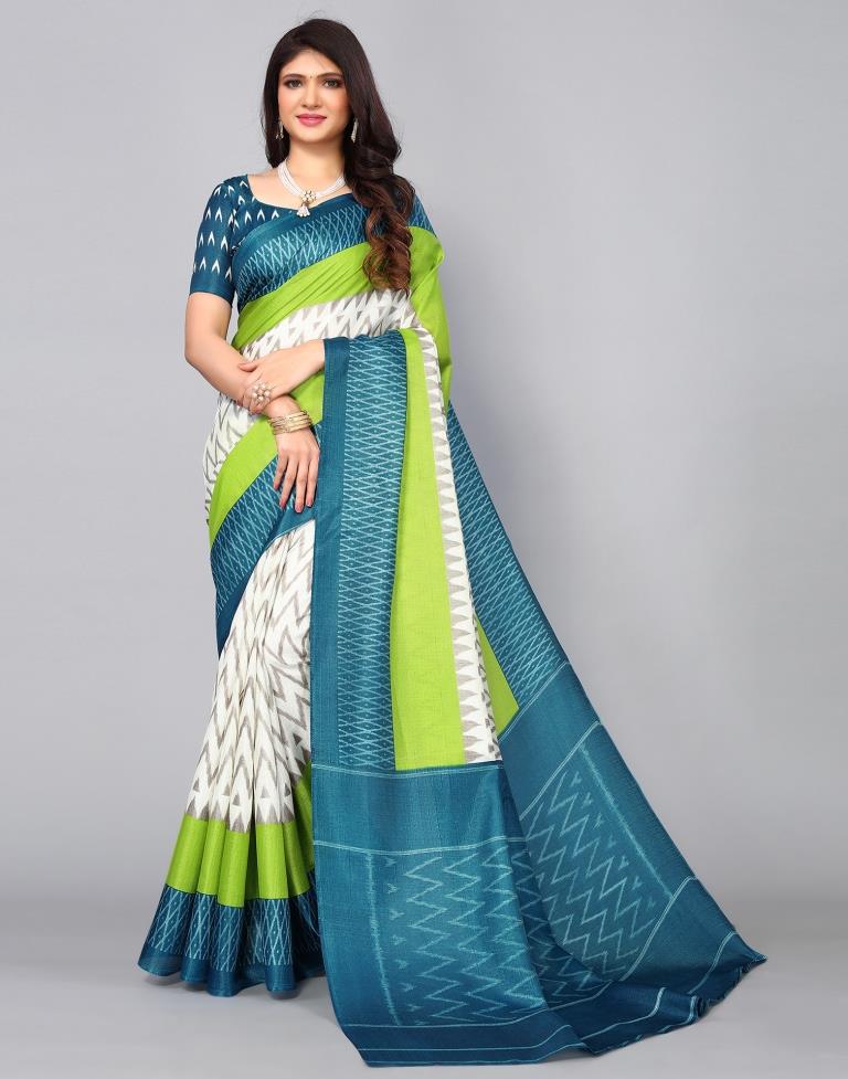 Off White Silk Saree