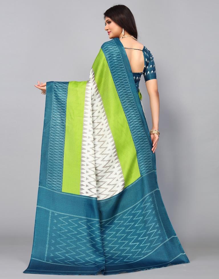 Off White Silk Saree