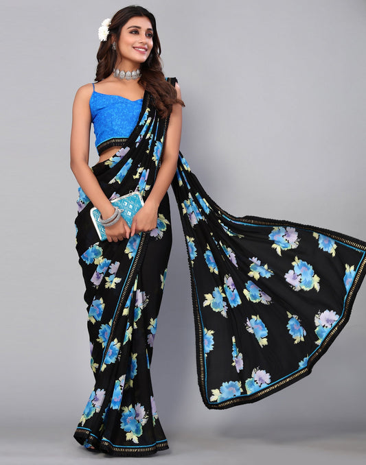 Black Georgette Saree