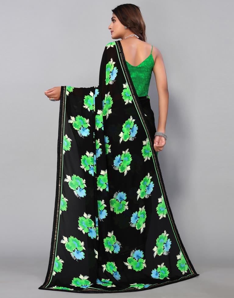 Black Georgette Saree