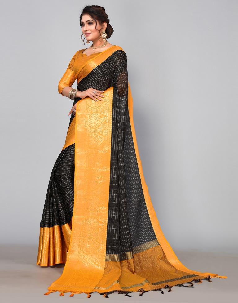 Black Kanjivaram Silk Saree