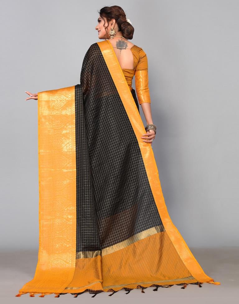 Black Kanjivaram Silk Saree