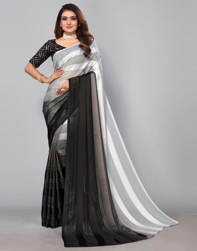 Black Georgette Saree