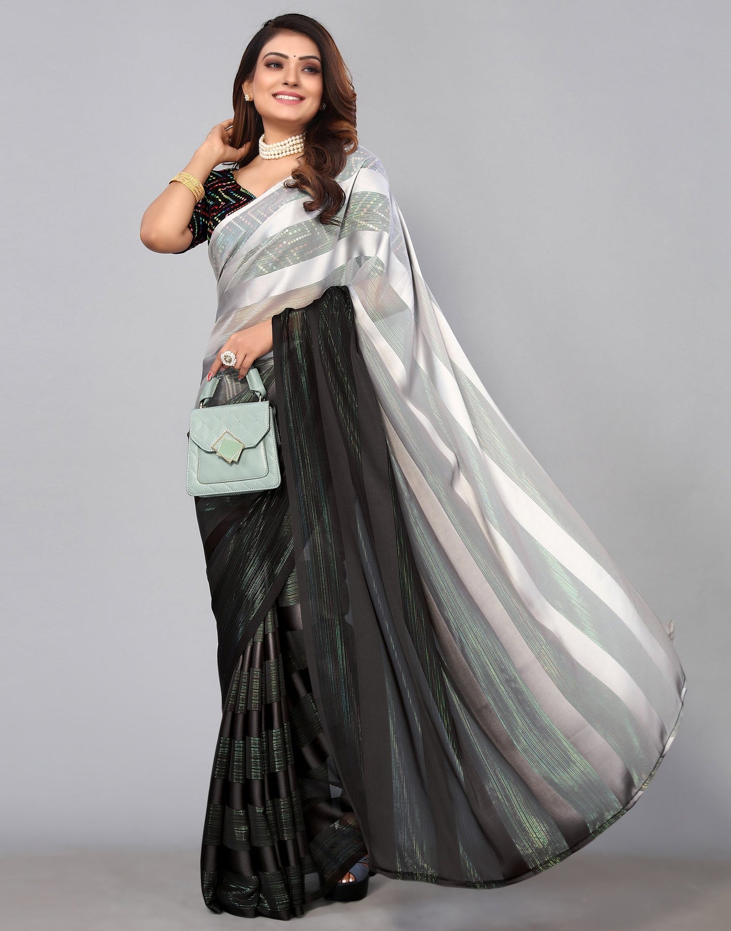 Black Georgette Saree