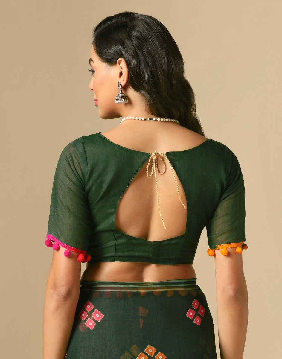 Green Cotton Saree