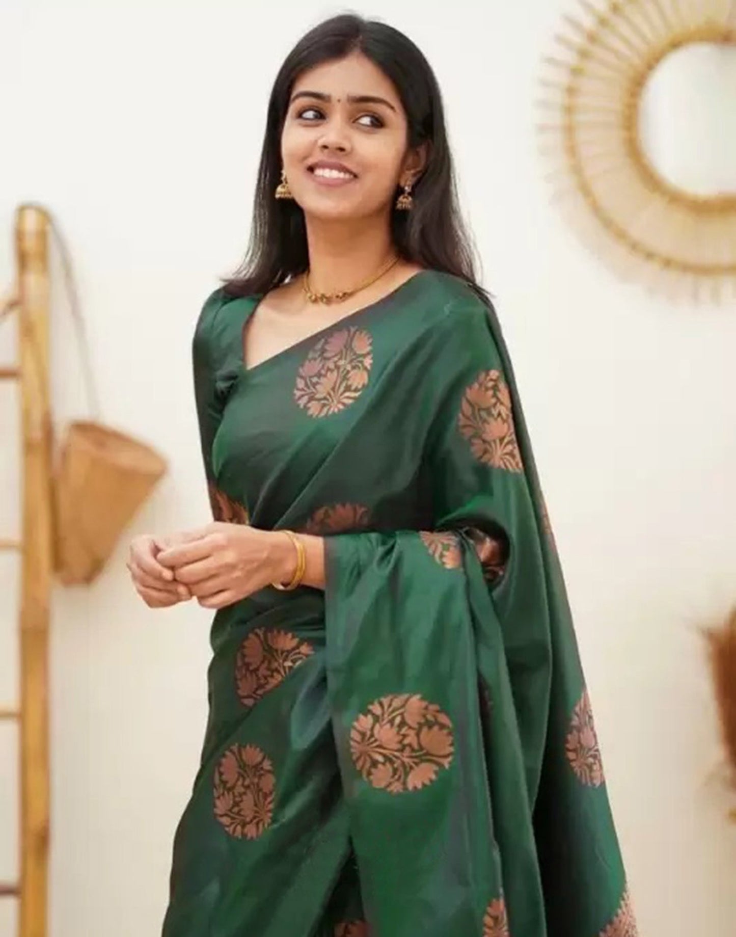 Green Banarasi Silk Saree