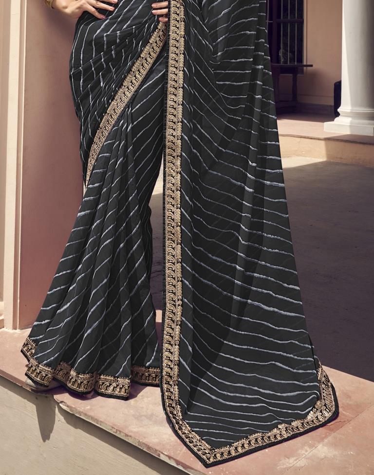 Black Georgette Saree